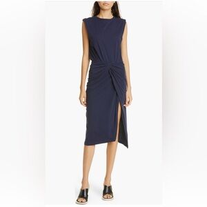 🔥🔥🔥DEREK LAM 10 CROSBY Landry Twist Sleeveless Cotton Knit Dress